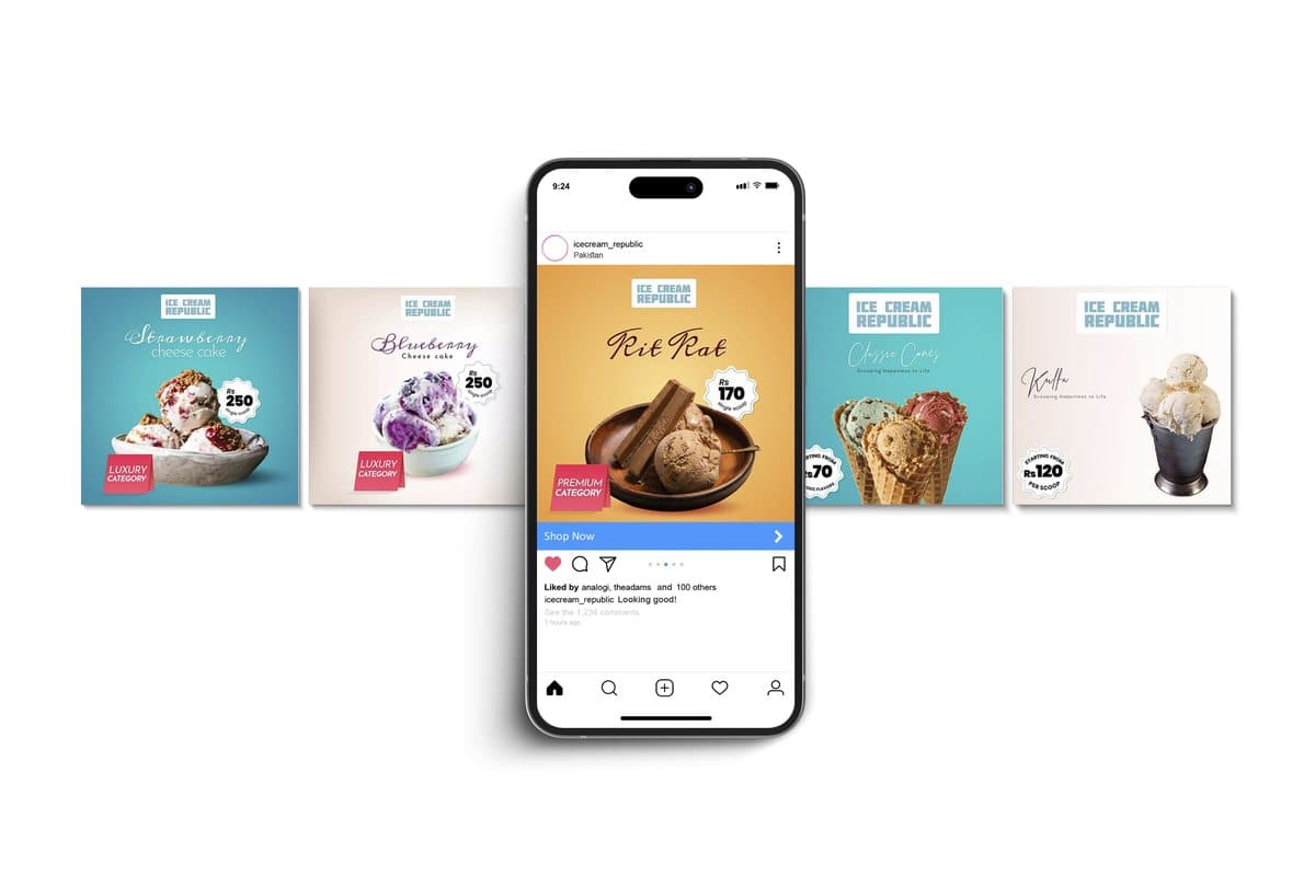 Ice Cream Republic branding and campaign design